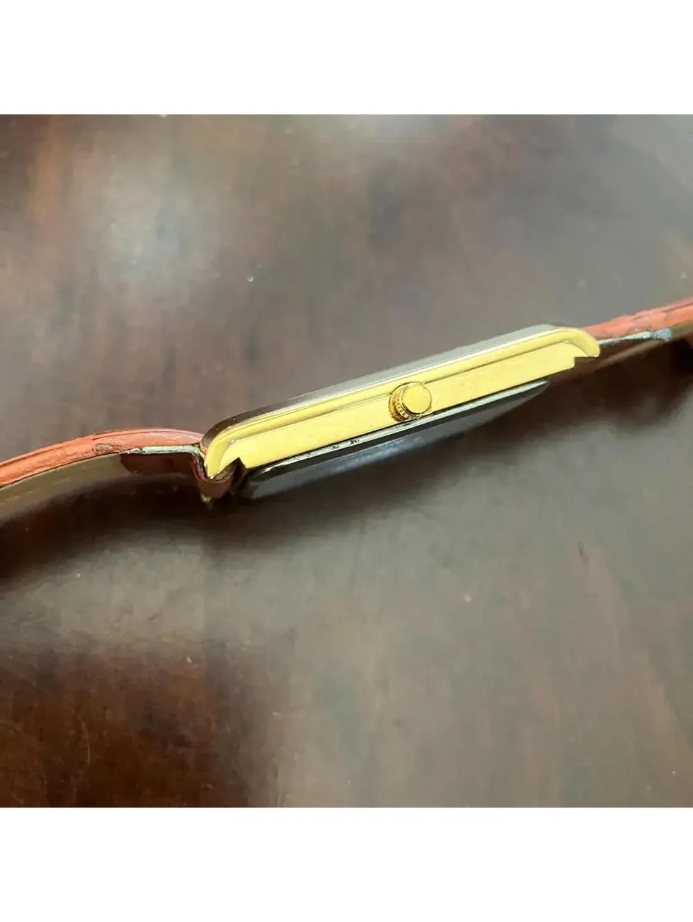 Seîko slim tank rare NOS MENS gold filled 33mm watch